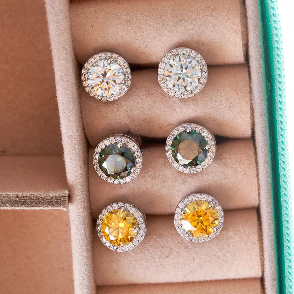 9ct Moissanite 925 Sterling Silver Jewelry Set